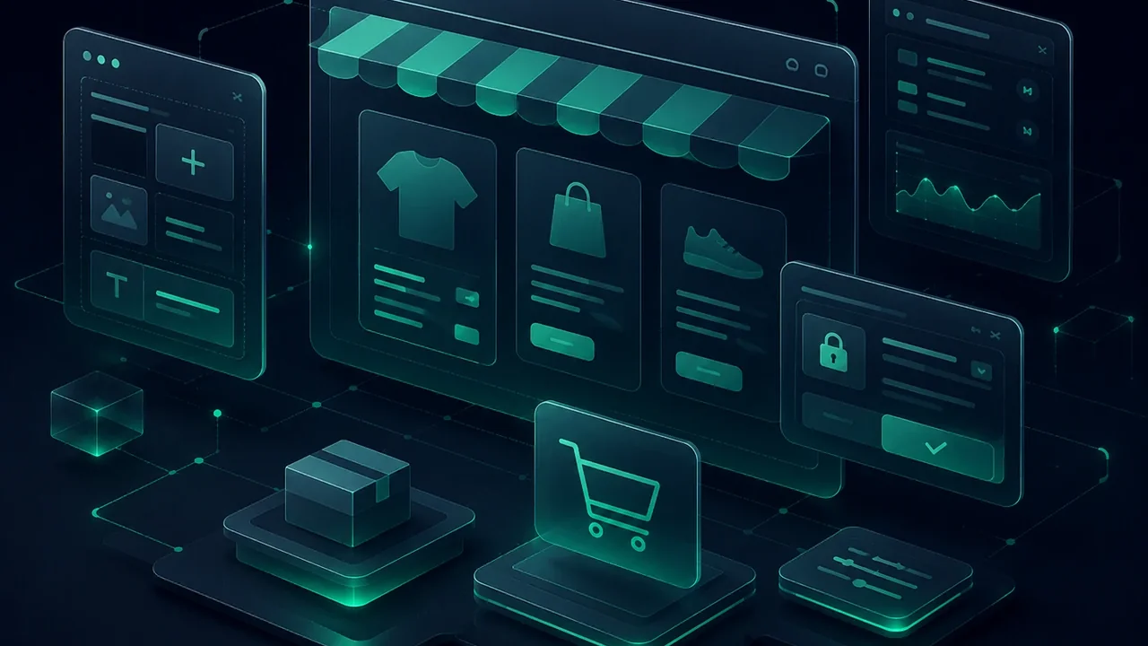 Ecommerce and commercial operations connected through catalog, products, analytics and digital management