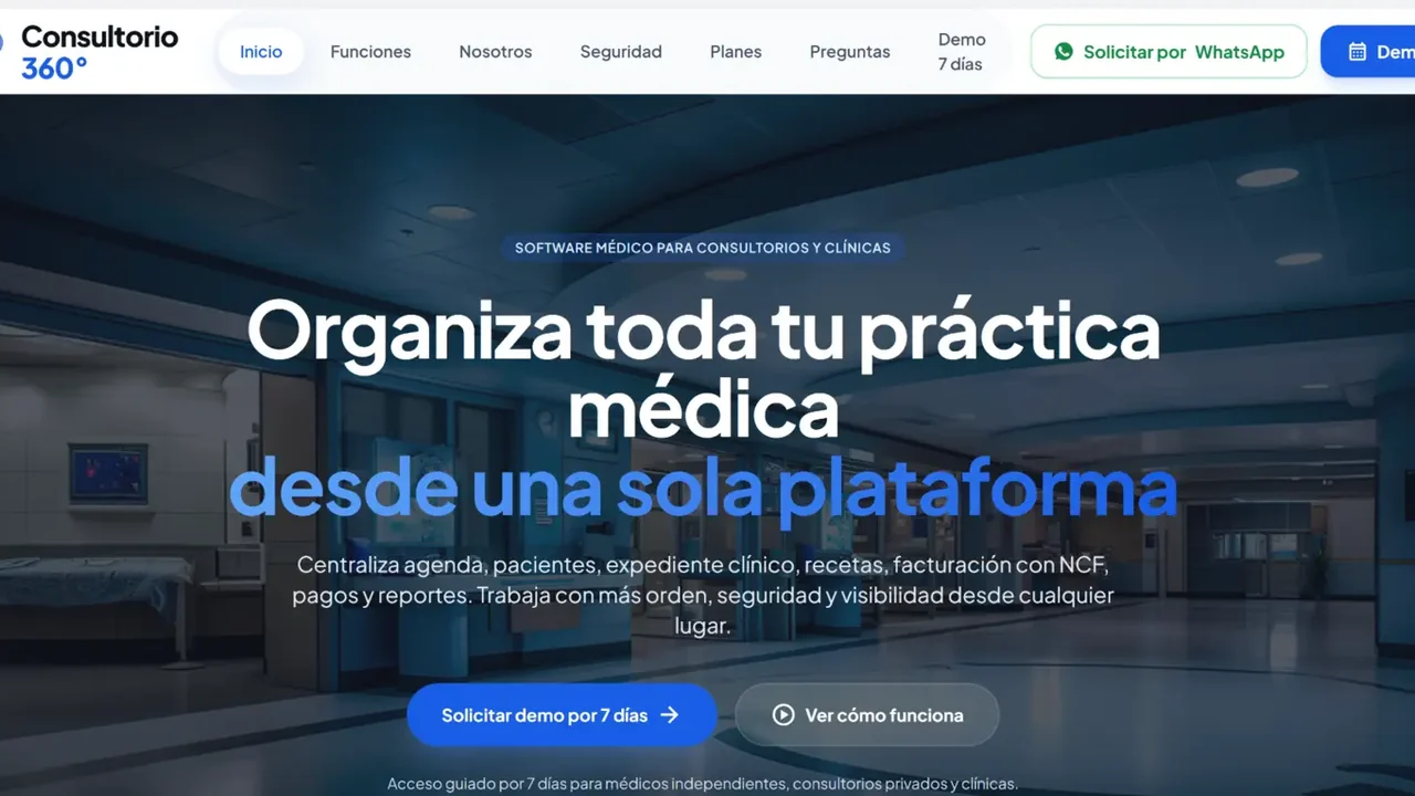 Consultorio360 interface as a reference for digital solutions for clinics and medical practices